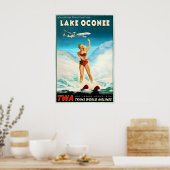Lake Oconee Georgia TWA Trans World Airlines ポスター (キッチン)