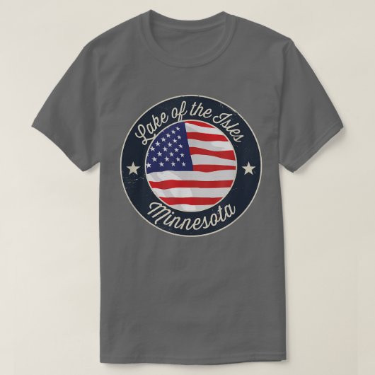 Lake of the Isles - Patriotic Minnesota Souvenir T Tシャツ (デザイン正面)