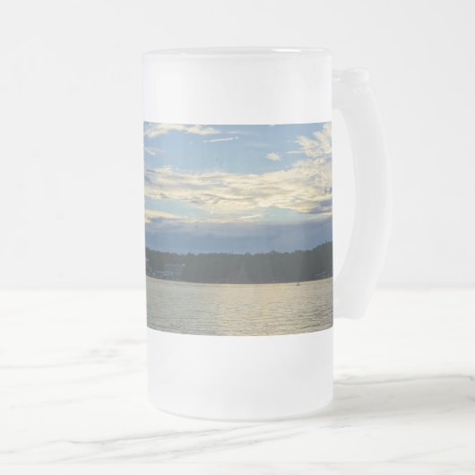 Lake Of The Ozarks Blue Sunset Frosted Glass Beer フロストグラスビールジョッキ (正面右)