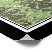 Lake Of The Ozarks Missouri衛星ポスターマップ ポスター (角)