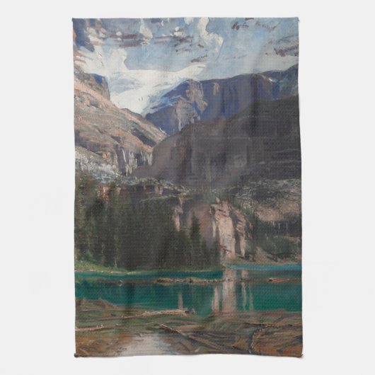 Lake O'Hara by John Singer Sargent, ビクトリアン Art キッチンタオル (縦)