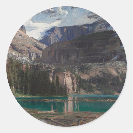 Lake O'Hara by John Singer Sargent, ビクトリアン Art ラウンドシール (正面)