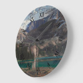 Lake O'Hara by John Singer Sargent, ビクトリアン Art ラージ壁時計 (傾斜)