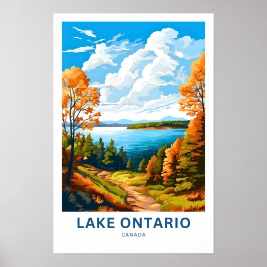 Lake Ontario Canada Travel Print ポスター (正面)