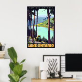 Lake Ontario Retro Roger Broders Travel Poster New ポスター (ホームオフィス)