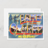 Lake Ozarks、ミズーリヴィンテージビッグ文字はがき ポストカード (正面/裏面)
