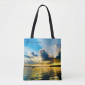 Lake Pepin Sunset: Golden Hour over the Water トートバッグ (正面)