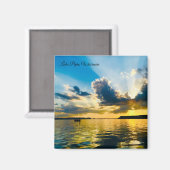 Lake Pepin Sunset: Golden Hour over the Water  マグネット (正面/裏面)