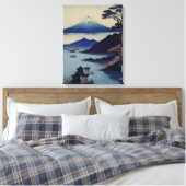 Lake, Pine and Mountain - Japan キャンバスプリント (インサイチュ (寝室))
