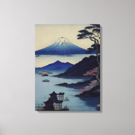 Lake, Pine and Mountain - Japan キャンバスプリント