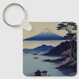 Lake, Pine and Mountain - Japan キーホルダー