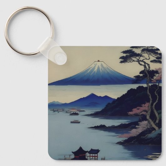 Lake, Pine and Mountain - Japan キーホルダー (正面)