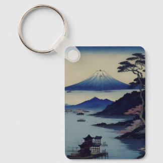 Lake, Pine and Mountain - Japan キーホルダー