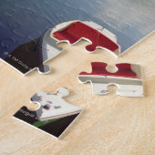 Lake Placidで波止場で結ばれる小さなボート ジグソーパズル (側面)