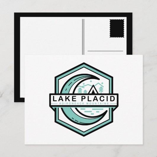 LAKE PLACID 月 六角形 ポストカード (正面/裏面)
