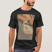 Lake Placid Adirondacks Vintage Bobsled Tシャツ (正面)