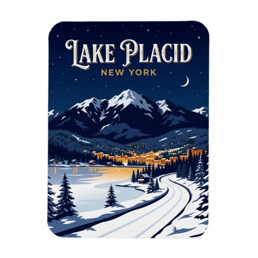 Lake Placid USA マグネット (縦)