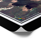 Lake Pontchartrainルイジアナ衛星ポスターマップ ポスター (角)