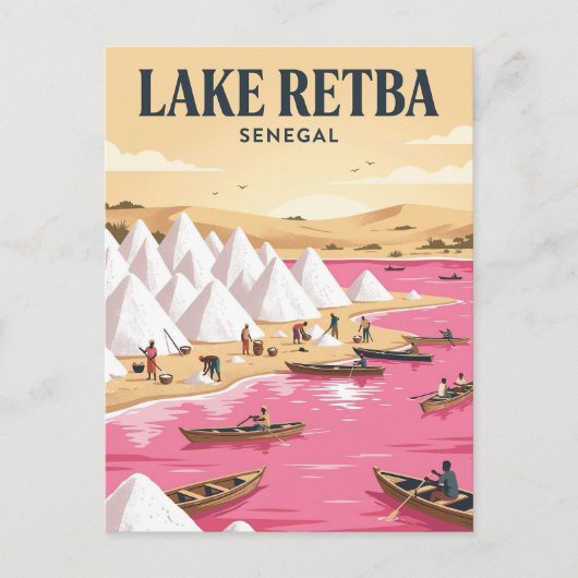 Lake Retba, Dakar, Dakar ポストカード (正面)