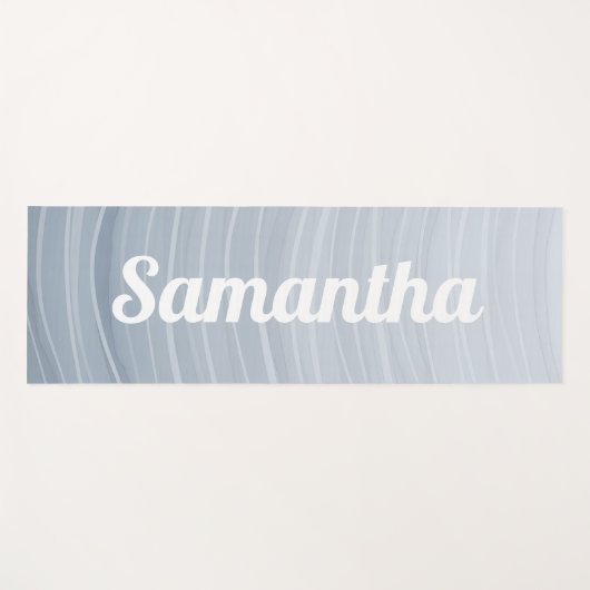 Lake Ripple Lines Meditative Flow ヨガマット (正面(横))