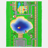 Lake Roads for Car フリースブランケット (正面)
