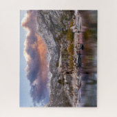 Lake Sabrina Dusk with Bots,ファインアート写真 ジグソーパズル (縦)