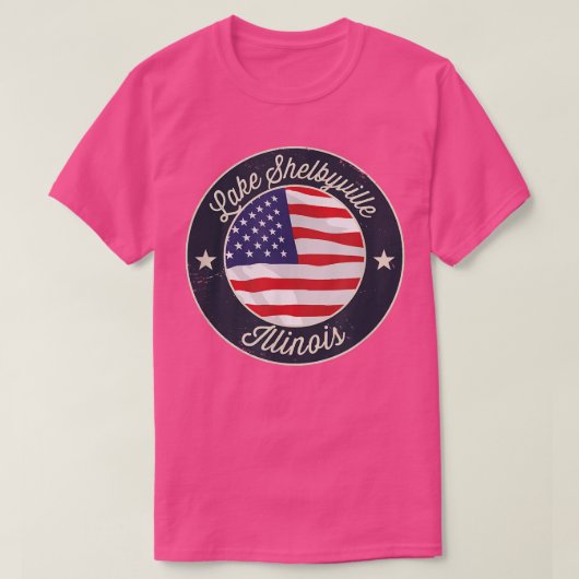 Lake Shelbyville - Patriotic Illinois Souvenir T-S Tシャツ (デザイン正面)