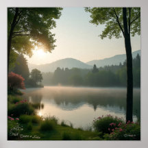 Lake Shore Emergence: Clearing Mist Revealing Land