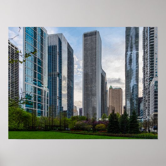 Lake Shore Park Painterly ポスター (正面)