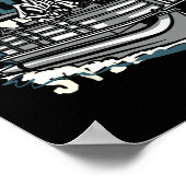 Lake Skeleton - Boating Pontoon Boat  ポスター (角)