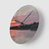 LAKE SKY FUN ラウンド壁時計 (傾斜)