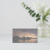 Lake Skyline at Night 1 Business Card 名刺 (スタンド正面)