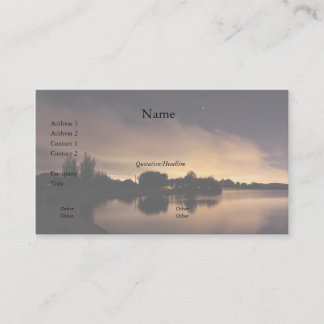 Lake Skyline at Night 1 Business Card 名刺