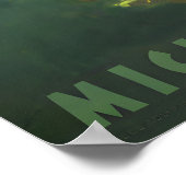 Lake St Clair Michigan Ontario Retro Travel Poster ポスター (角)