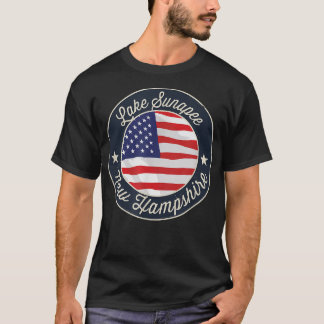 Lake Sunapee - Patriotic New Hampshire Souvenir T- Tシャツ