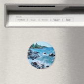 Lake Superiorラウンドマグネット マグネット (インサイチュ (食洗機))