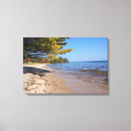 Lake Superior, Brunette Park in Autumn キャンバスプリント