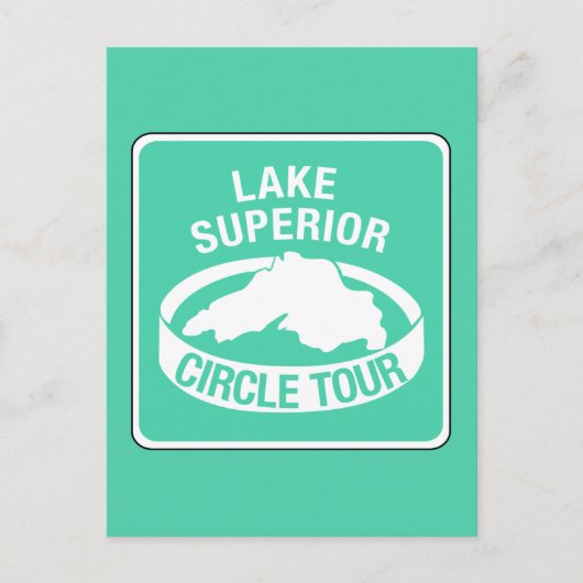 Lake Superior Circle Tour, Traffic Sign,アメリカ ポストカード (正面)