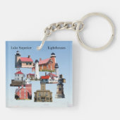 Lake Superior Lightはアクリルキーチェーンを採用 キーホルダー (裏面)