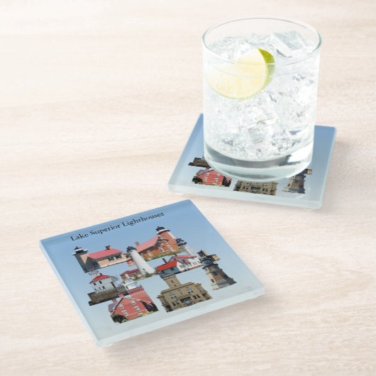 Lake Superior Lightはガラスのコースターを収容 ガラスコースター (アングル)
