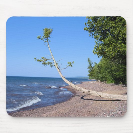 Lake Superior Lonely Tree マウスパッド (正面)
