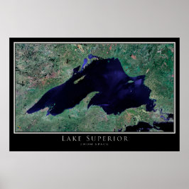 Lake Superior Satelliteポスターマップ ポスター