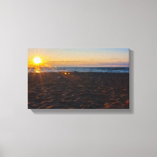 Lake Superior Sunset, Ontonagon, Michigan キャンバスプリント (正面)