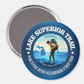 Lake Superior Trail （ハイカーC） マグネット (正面/裏面)