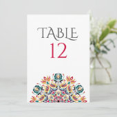 Lake Swan Lotus Flowers Mandala Table Number 招待状 (スタンド正面)