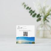 Lake Tahoe宛先RSVP QRコードカード エンクロージャーカード (スタンド正面)