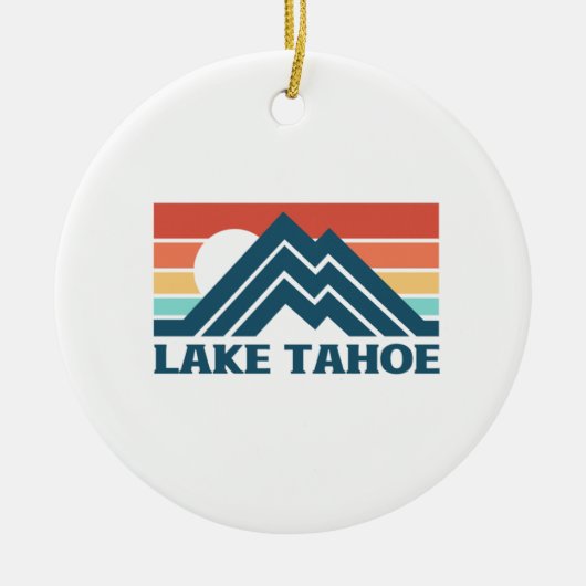 LAKE TAHOE，カリフォルニア セラミックオーナメント (正面)