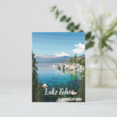 Lake Tahoe A sprinkle California & Nevadaはがき ポストカード (スタンド正面)