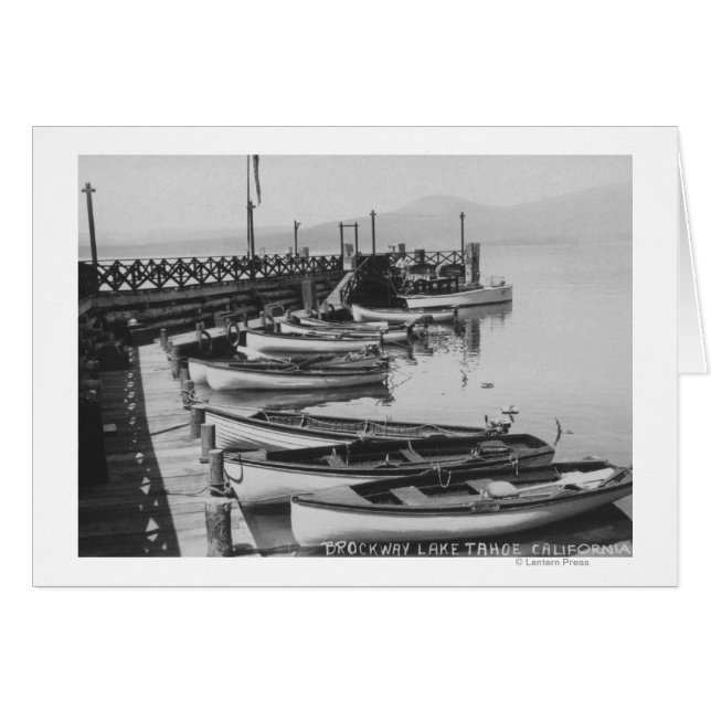 Lake Tahoe, CA – 木製ボート(波止場写真) (正面横)
