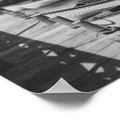 Lake Tahoe, CA – 木製ボート(波止場写真) ポスター (角)